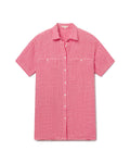 Getaway Mini Dress - Gingham: Sweet Chili Heat / Coconut
