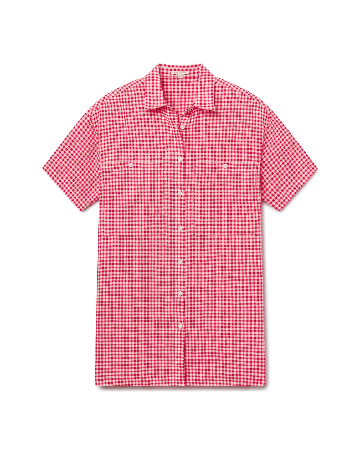 Getaway Mini Dress - Gingham: Sweet Chili Heat / Coconut