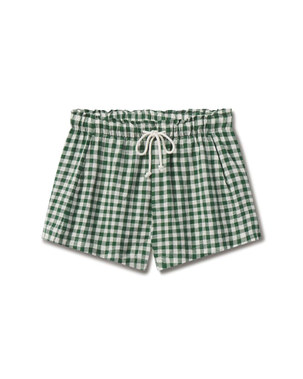 Getaway Short 5" - Gingham: Tropics / Coconut