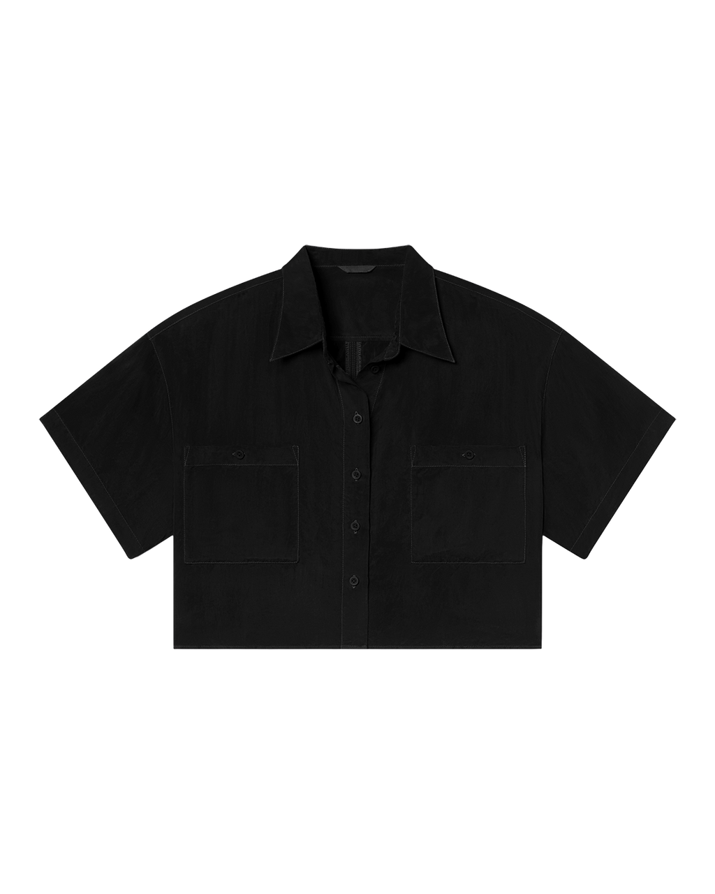 Day Trip Button Down *Cropped - Jet