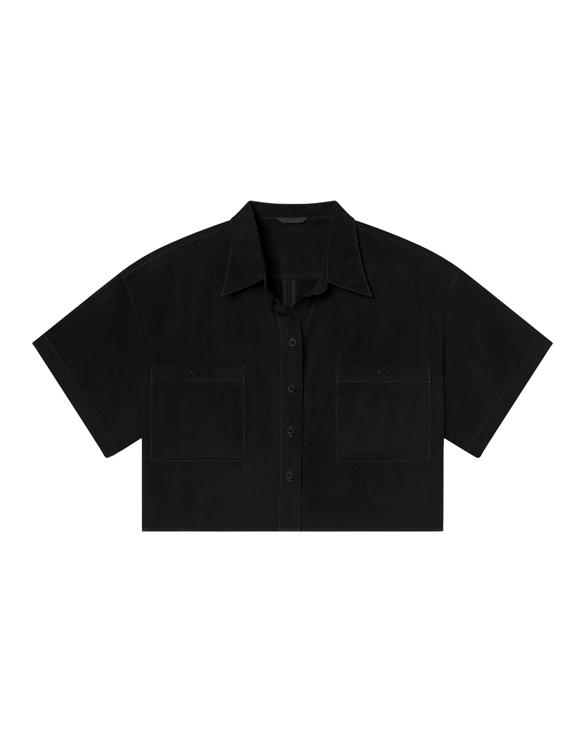 Day Trip Button Down *Cropped - Jet