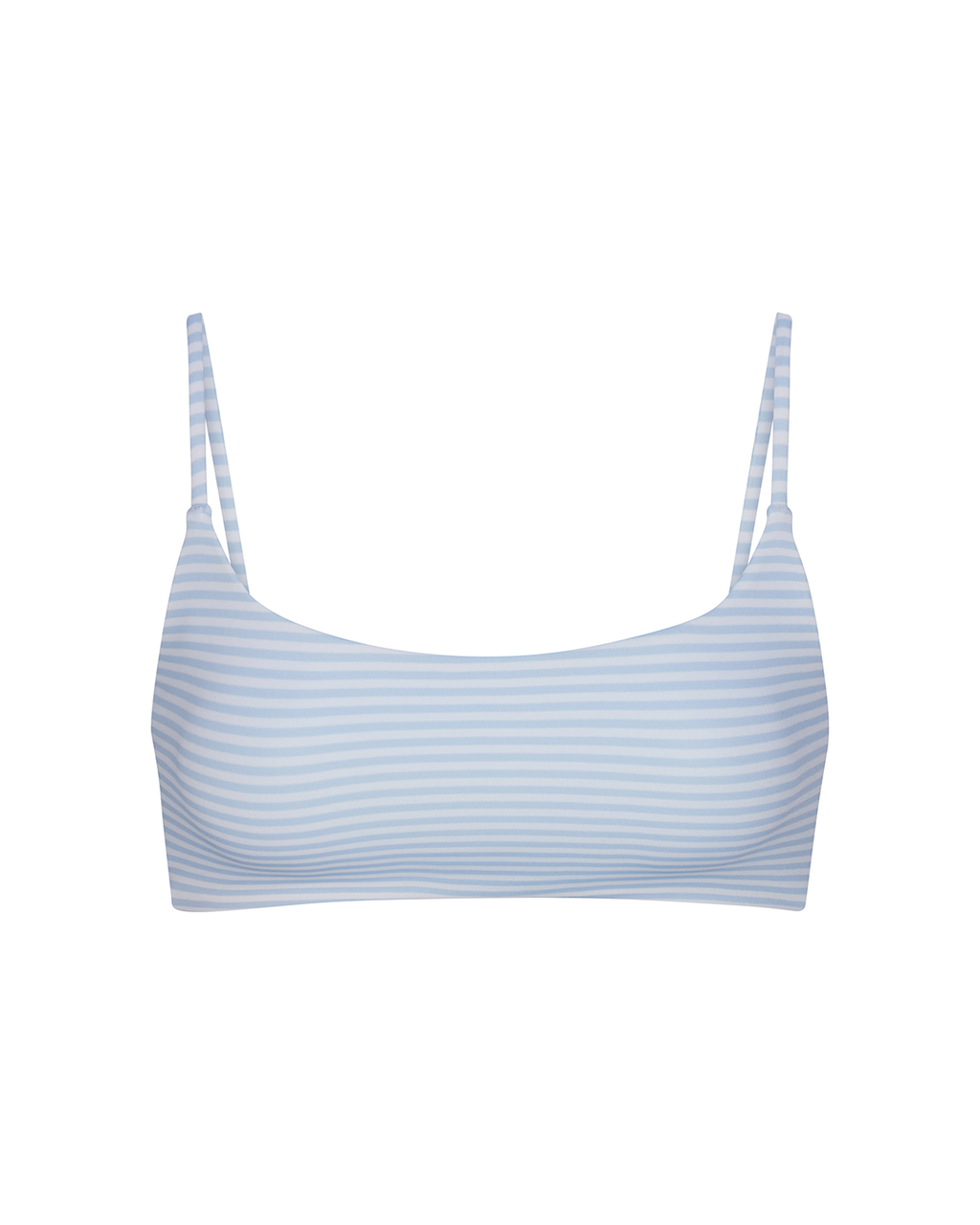 Pool Days Top - Splash Stripe Horizontal: Blue Skies/ Coconut