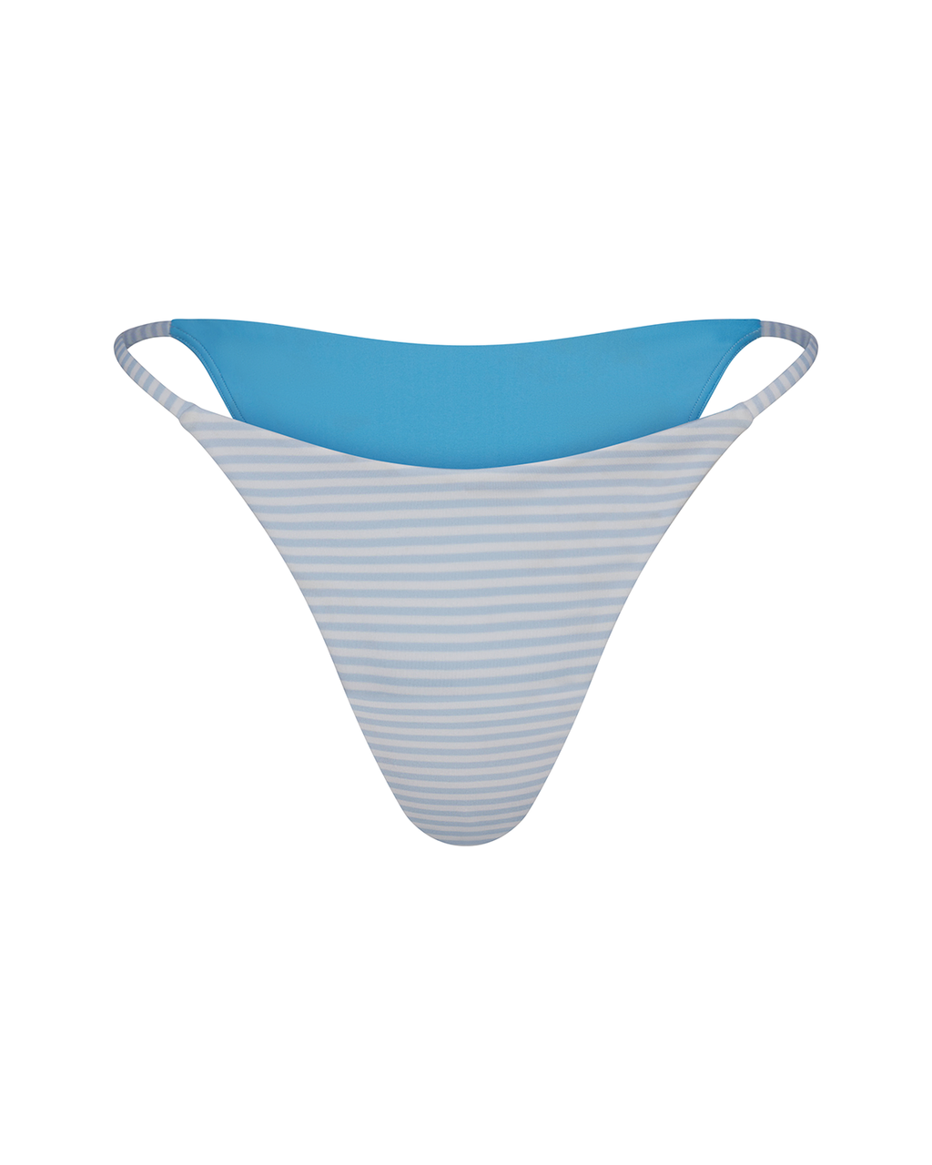 Skinny Dip Bottom - Splash Stripe Horizontal: Blue Skies / Coconut