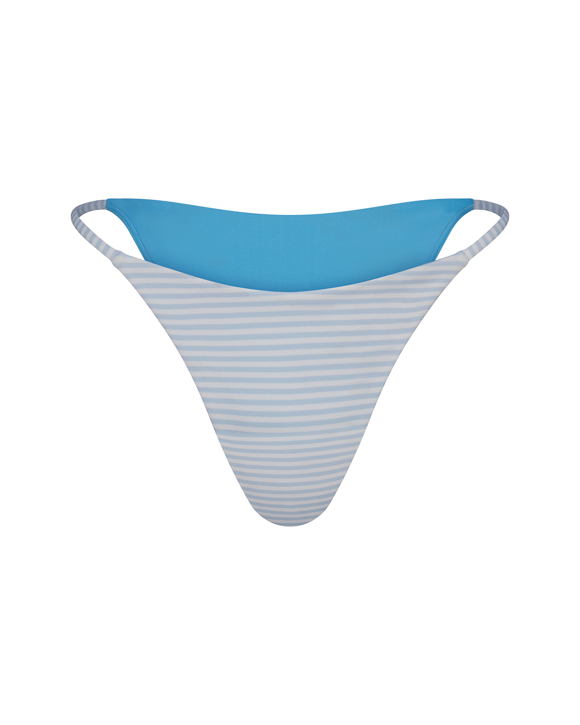 Skinny Dip Bottom - Splash Stripe Horizontal: Blue Skies / Coconut