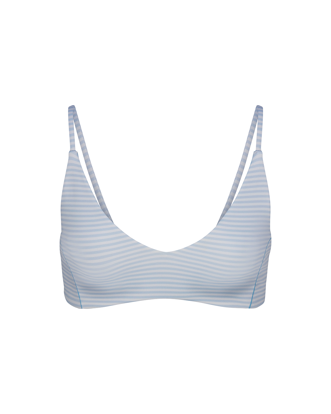 Sunday Top - Splash Stripe Horizontal: Blue Skies / Coconut