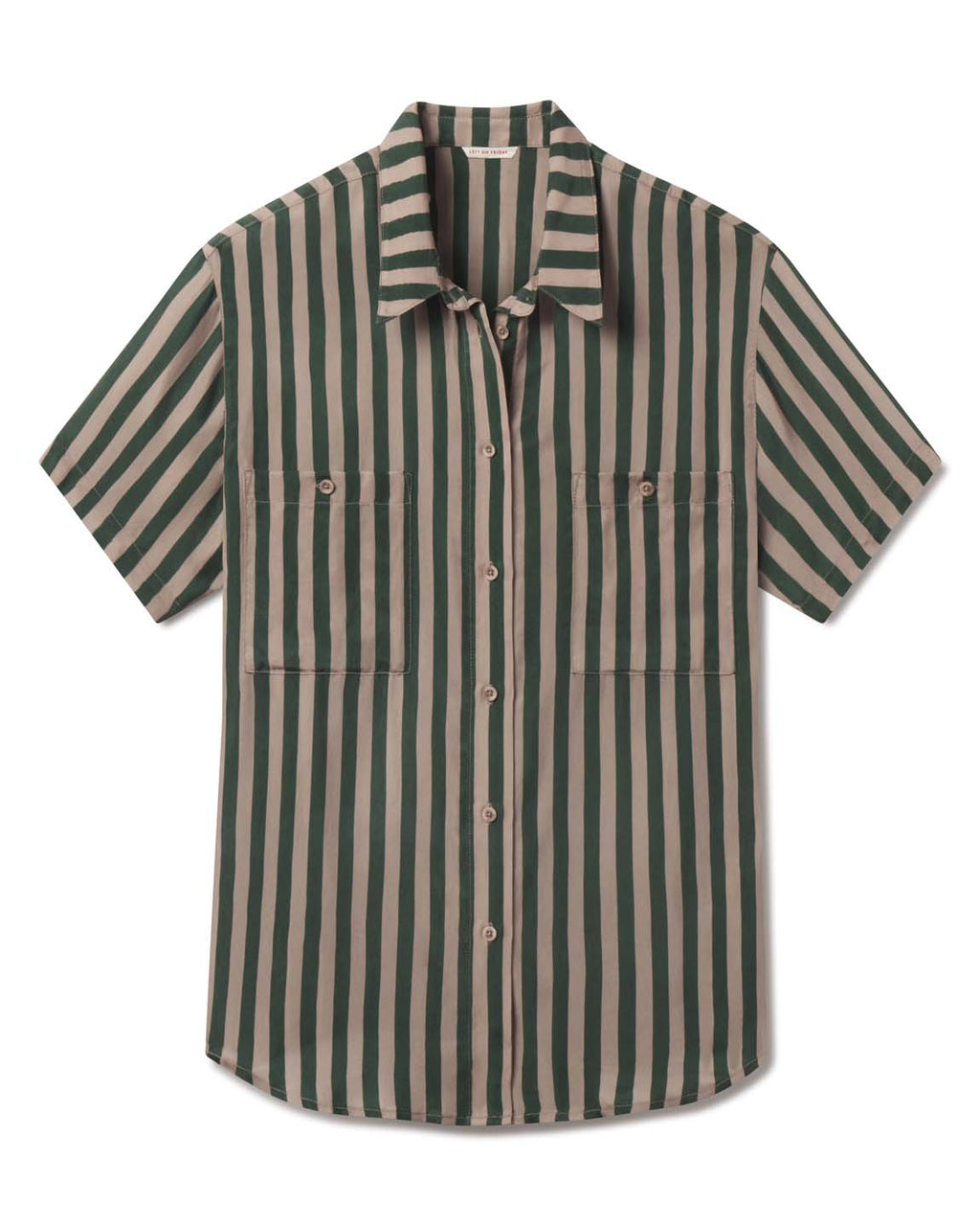 Day Trip Button Down - Riviera Stripe: Palm / Beach