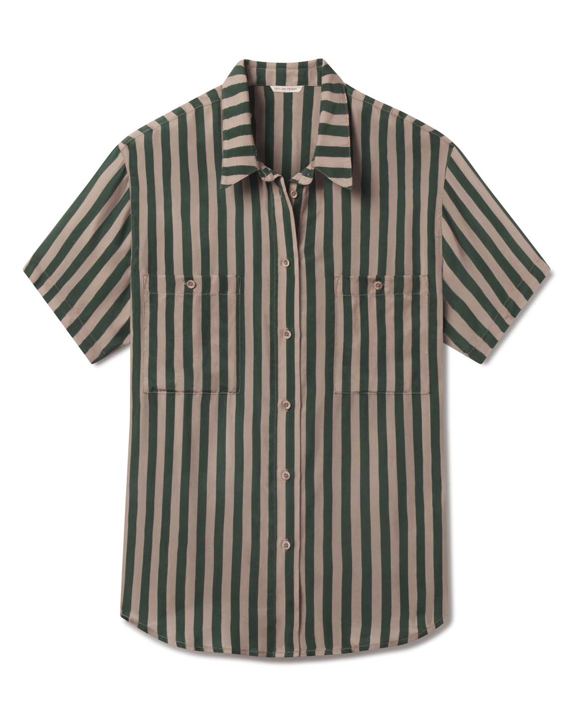 Day Trip Button Down - Riviera Stripe: Palm / Beach