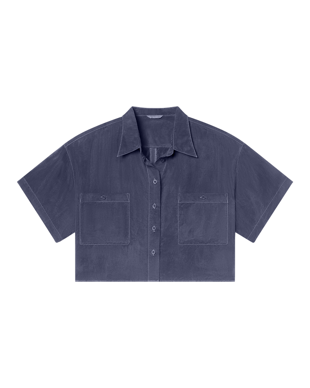 Day Trip Button Down *Cropped - Varsity